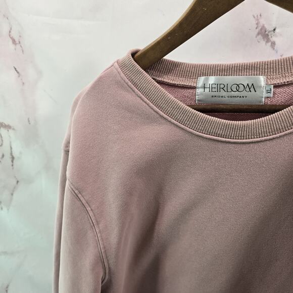 Heirloom Bridal Sweatshirt Womens XL Pink Pullover Crewneck Here Comes The Bride - Picture 2 of 12